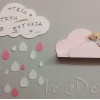 RA4 Ξύλινο ράφι παιδικού δωματίου σύννεφο ροζ RA4 Ξύλινο ράφι παιδικού δωματίου σύννεφο ροζ