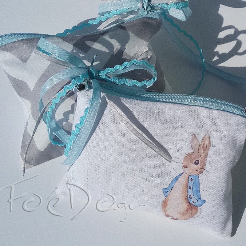 Μπομπονιέρα Βάπτισης Πορτοφολάκι με Θέμα Peter Rabbit