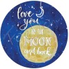 Προσκλητήριο βάπτισης love you to the moon Προσκλητήριο βάπτισης love you to the moon