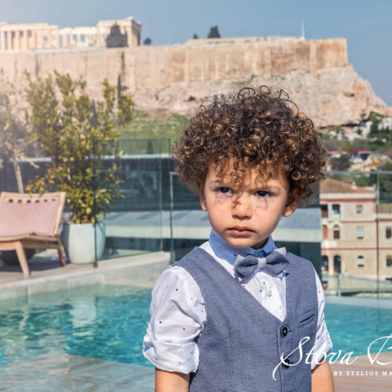 Βαπτιστικό κουστούμι σε αποχρώσεις του γκρι Stova Bambini Βαπτιστικό κουστούμι σε αποχρώσεις του γκρι Stova Bambini