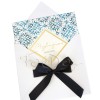 Προσκλητήριο βάπτισης blue white tile Goldprint Προσκλητήριο βάπτισης blue white tile Goldprint