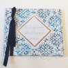 Βιβλίο ευχών βάπτισης blue white tile Βιβλίο ευχών βάπτισης blue white tile