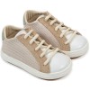 Βαπτιστικό Sneakers από Ύφασμα & Δέρμα - Μπεζ Λευκό Μέντα Βαπτιστικό Sneakers από Ύφασμα & Δέρμα - Μπεζ Λευκό Μέντα