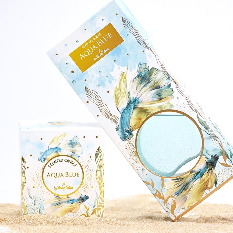 Μπομπονιέρα βάπτισης αρωματικό χώρου aqua blue Μπομπονιέρα βάπτισης αρωματικό χώρου aqua blue