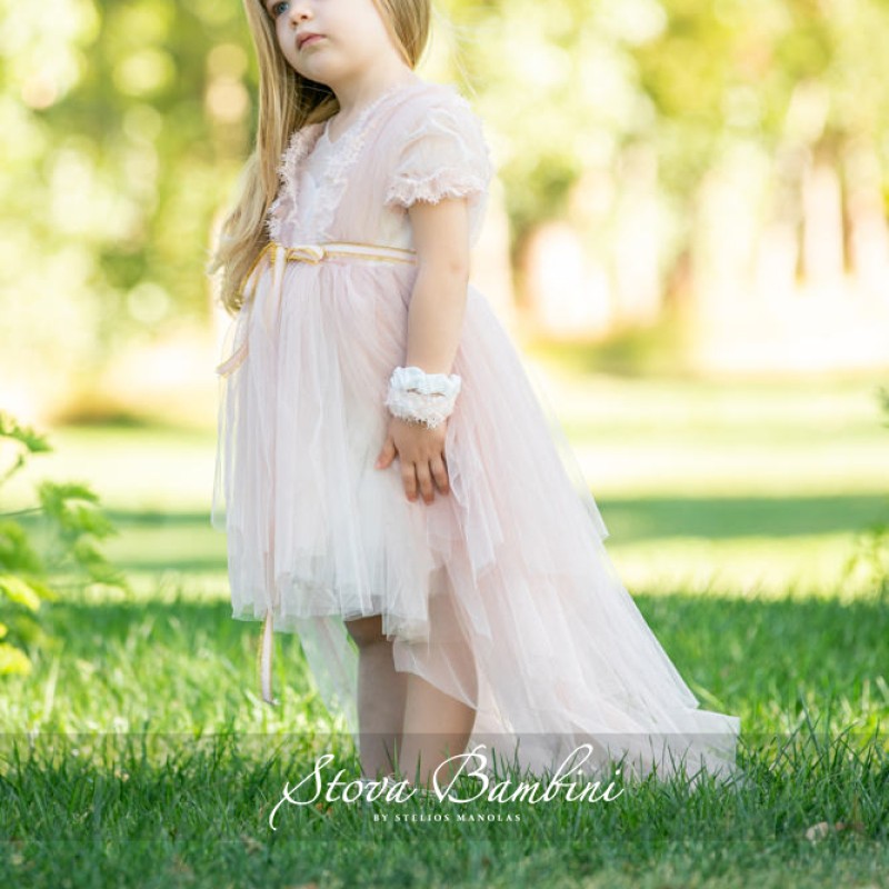 Βαπτιστικό φόρεμα dusty pink της Stova Bambini Βαπτιστικό φόρεμα dusty pink της Stova Bambini