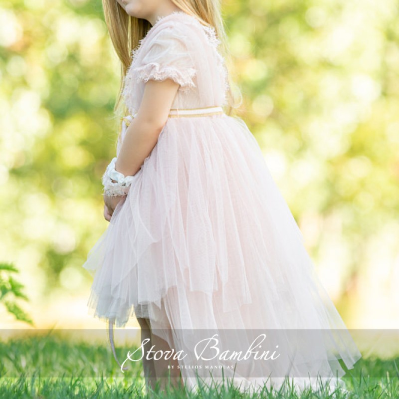Βαπτιστικό φόρεμα dusty pink της Stova Bambini Βαπτιστικό φόρεμα dusty pink της Stova Bambini