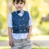 Βαπτιστικό ρούχο για αγοράκια μπλε μπεζ Stova Bambini Βαπτιστικό ρούχο για αγοράκια μπλε μπεζ Stova Bambini