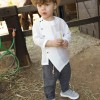 Βαπτιστικό ρούχο boho style εκρού μολυβί Bambolino Βαπτιστικό ρούχο boho style εκρού μολυβί Bambolino