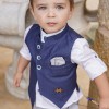 Βαπτιστικό ρούχο μπλε γκρι Stova Bambini Βαπτιστικό ρούχο μπλε γκρι Stova Bambini