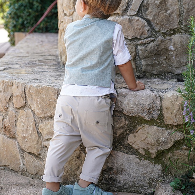 Βαπτιστικό ρούχο μέντα μπεζ Stova Bambini Βαπτιστικό ρούχο μέντα μπεζ Stova Bambini
