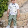 Βαπτιστικό ρούχο για αγοράκια ευκάλυπτος εκρού Stova Bambini Βαπτιστικό ρούχο για αγοράκια ευκάλυπτος εκρού Stova Bambini