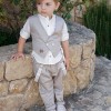 Βαπτιστικό ρούχο για αγοράκια γκρεζ Stova Bambini Βαπτιστικό ρούχο για αγοράκια γκρεζ Stova Bambini