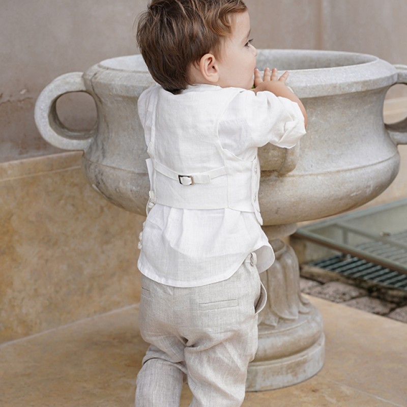 Βαπτιστικό ρούχο για αγοράκια light natural Stova Bambini Βαπτιστικό ρούχο για αγοράκια light natural Stova Bambini