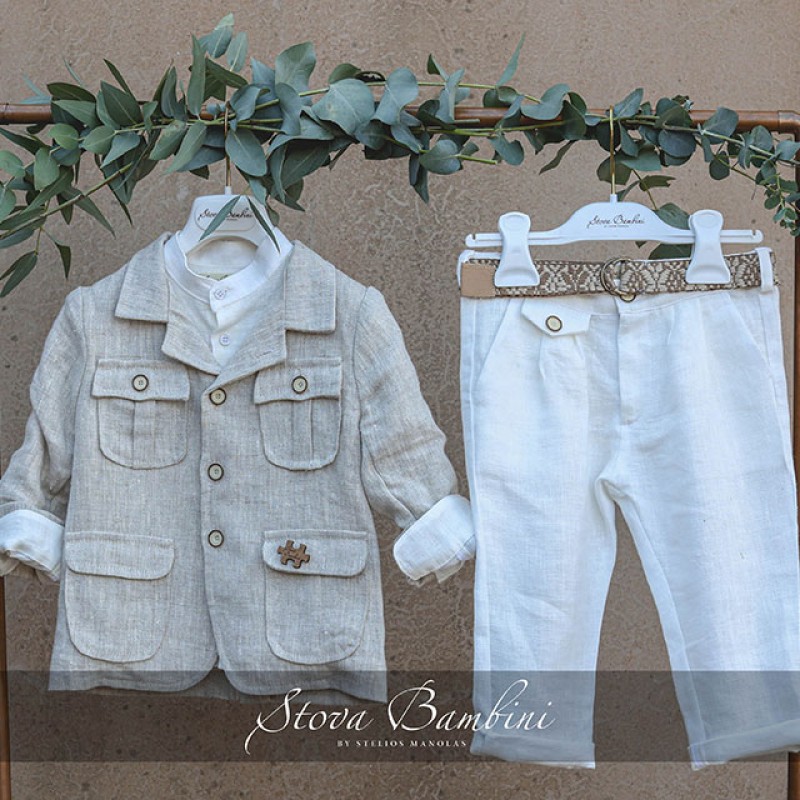 Βαπτιστικό ρούχο jacket και cargo Stova Bambini Βαπτιστικό ρούχο jacket και cargo Stova Bambini
