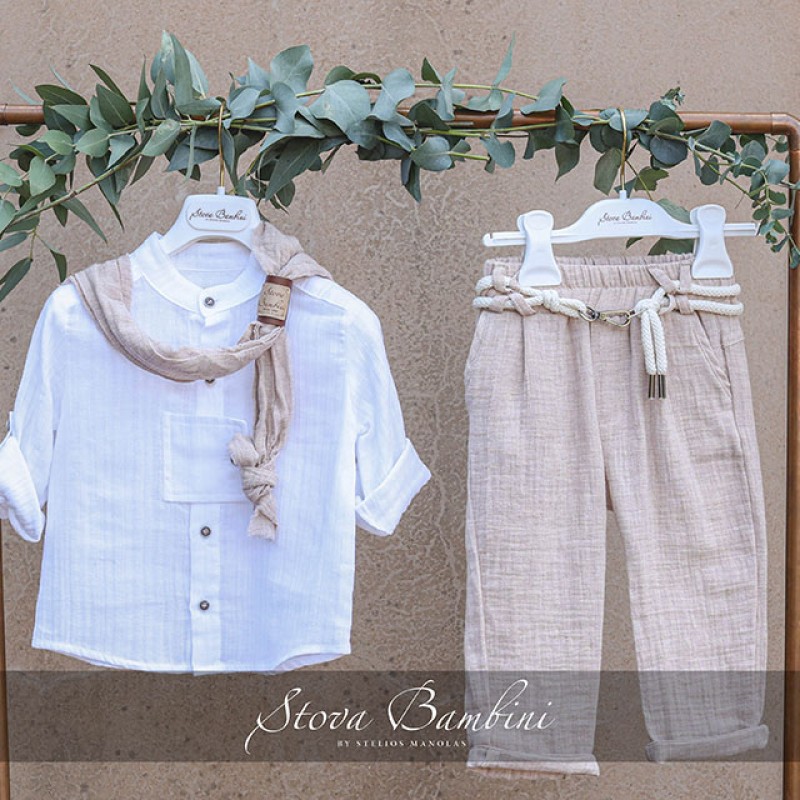 Βαπτιστικό ρούχο casual chic Stova Bambini Βαπτιστικό ρούχο casual chic Stova Bambini
