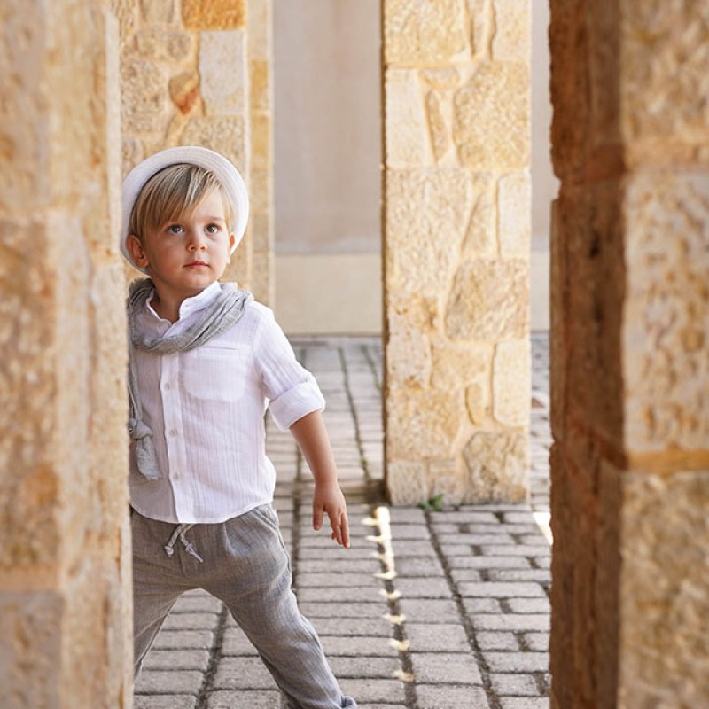 Βαπτιστικό ρούχο γκρεζ Stova Bambini Βαπτιστικό ρούχο γκρεζ Stova Bambini