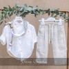 Βαπτιστικό ρούχο λινό off white Stova Bambini Βαπτιστικό ρούχο λινό off white Stova Bambini