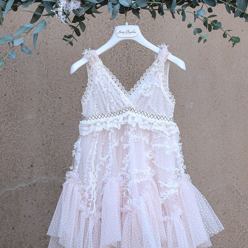 Βαπτιστικό φόρεμα bohemian Stova Bambini Βαπτιστικό φόρεμα bohemian Stova Bambini