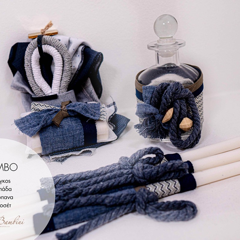 Stova Bambini Combo Fos Μπλε - Φιόγκος, Λαδόπανα, Λαμπάδα & Λαδοσέτ Stova Bambini Combo Fos Μπλε - Φιόγκος, Λαδόπανα, Λαμπάδα & Λαδοσέτ