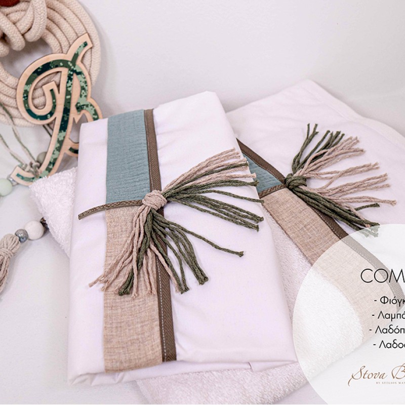 Stova Bambini Combo Mint - Φιόγκος, Λαδόπανα, Λαμπάδα & Λαδοσέτ Stova Bambini Combo Mint - Φιόγκος, Λαδόπανα, Λαμπάδα & Λαδοσέτ
