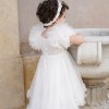 Βαπτιστικό φόρεμα ασύμμετρο αμπίρ Stova Bambini Βαπτιστικό φόρεμα ασύμμετρο αμπίρ Stova Bambini