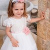 Βαπτιστικό φόρεμα λεπτό τούλι και δαντέλα Stova Bambini Βαπτιστικό φόρεμα λεπτό τούλι και δαντέλα Stova Bambini