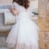 Βαπτιστικό φόρεμα κεντημένο πουά τούλι Stova Bambini Βαπτιστικό φόρεμα κεντημένο πουά τούλι Stova Bambini