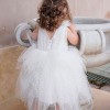 Βαπτιστικό φόρεμα πουά και πλισέ τούλι της Stova Bambini Βαπτιστικό φόρεμα πουά και πλισέ τούλι της Stova Bambini