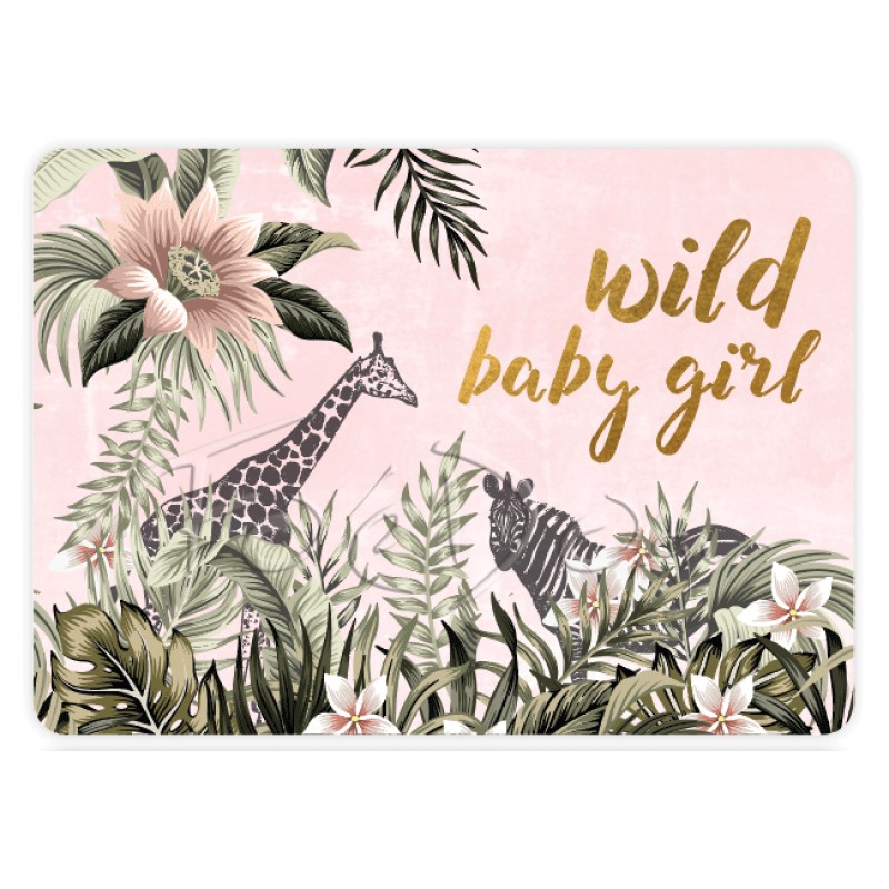 Προσκλητήριο βάπτισης wild baby girl 
