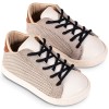Βαπτιστικό Sneakers από Ύφασμα & Δέρμα - Γκρι Λευκό Μπλε Βαπτιστικό Sneakers από Ύφασμα & Δέρμα - Γκρι Λευκό Μπλε