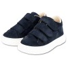 Δερμάτινο Βαπτιστικό Sneaker με Τριπλή Μπαρέτα Χρατς - Μπλε Δερμάτινο Βαπτιστικό Sneaker με Τριπλή Μπαρέτα Χρατς - Μπλε