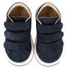 Δερμάτινο Βαπτιστικό Sneaker με Τριπλή Μπαρέτα Χρατς - Μπλε Δερμάτινο Βαπτιστικό Sneaker με Τριπλή Μπαρέτα Χρατς - Μπλε