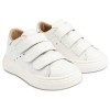 Δερμάτινο Βαπτιστικό Sneaker με Τριπλή Μπαρέτα - Λευκό Δερμάτινο Βαπτιστικό Sneaker με Τριπλή Μπαρέτα - Λευκό