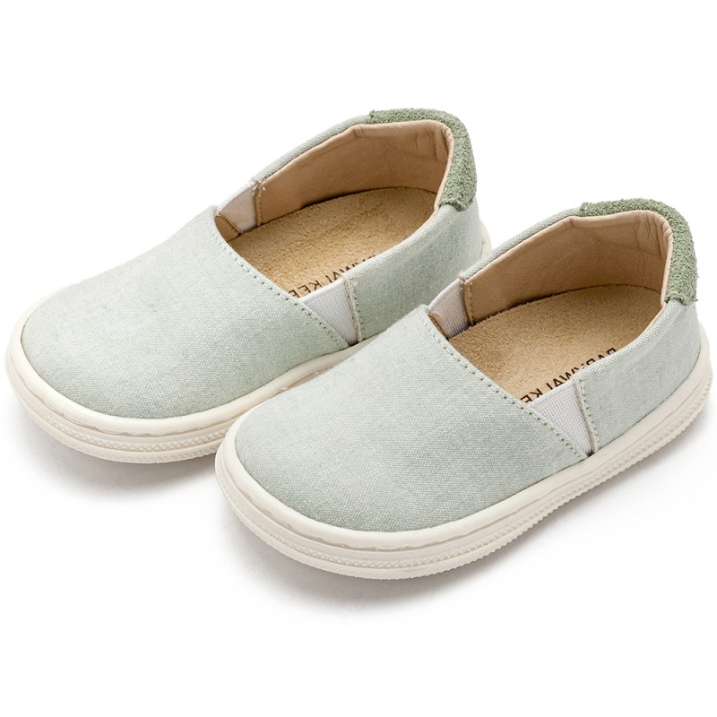 Βαπτιστικά Loafers Babywalker Ύφασμάτινα σε Μέντα με Λάστιχο Βαπτιστικά Loafers Babywalker Ύφασμάτινα σε Μέντα με Λάστιχο