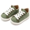 Βαπτιστικά Sneakers Babywalker Δετά σε Χακί από Ύφασμα & Δέρμα Βαπτιστικά Sneakers Babywalker Δετά σε Χακί από Ύφασμα & Δέρμα