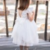 Βαπτιστικό Φόρεμα Stova Bambini – Off-White με Δαντέλα & Φτερά Marabou Βαπτιστικό Φόρεμα Stova Bambini – Off-White με Δαντέλα & Φτερά Marabou