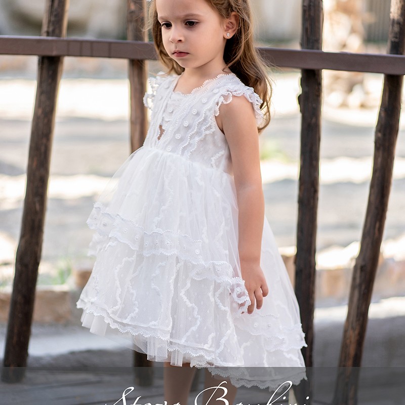 Βαπτιστικό Φόρεμα Stova Bambini - Υψηλή Ραπτική & Δαντέλα