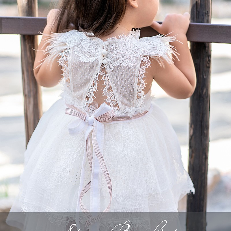 Βαπτιστικό Φόρεμα Stova Bambini – Ρομαντικό Boho Όνειρο