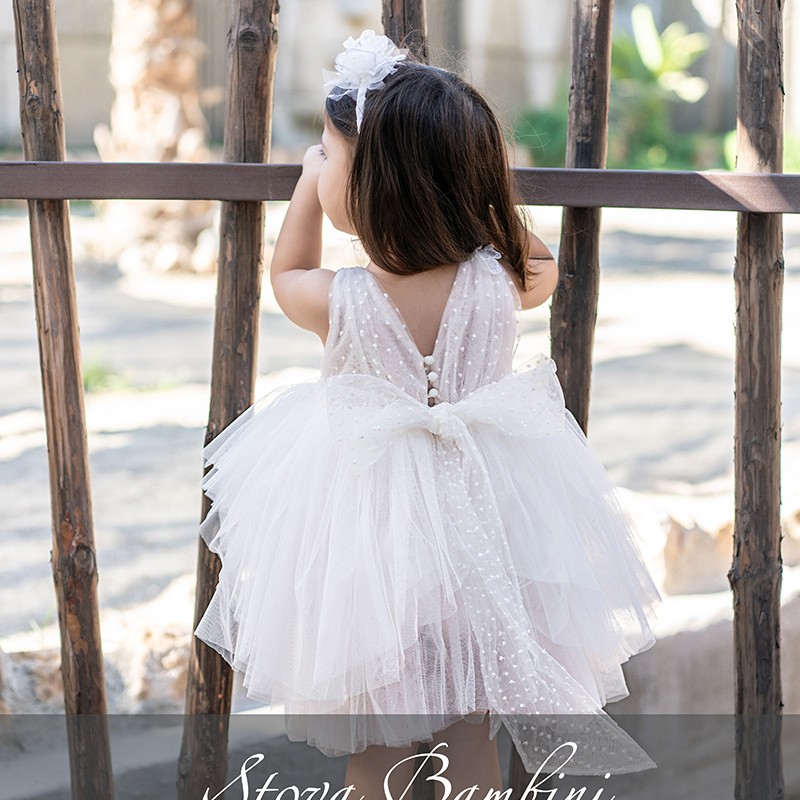 Βαπτιστικό Φόρεμα Stova Bambini – Dusty-Pink με 3D Λουλούδια Βαπτιστικό Φόρεμα Stova Bambini – Dusty-Pink με 3D Λουλούδια
