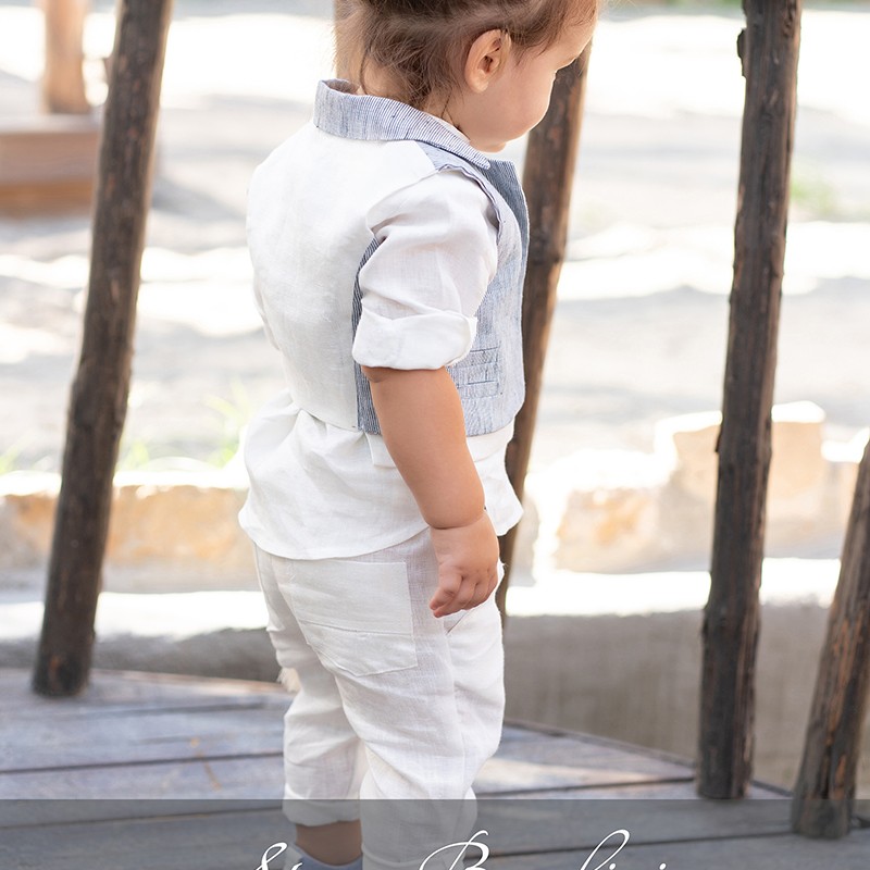 Αγορίστικο Βαπτιστικό Ρούχο Stova Bambini – Διπλό Γιλέκο Λευκό & Σιέλ Boho Chic Αγορίστικο Βαπτιστικό Ρούχο Stova Bambini – Διπλό Γιλέκο Λευκό & Σιέλ Boho Chic