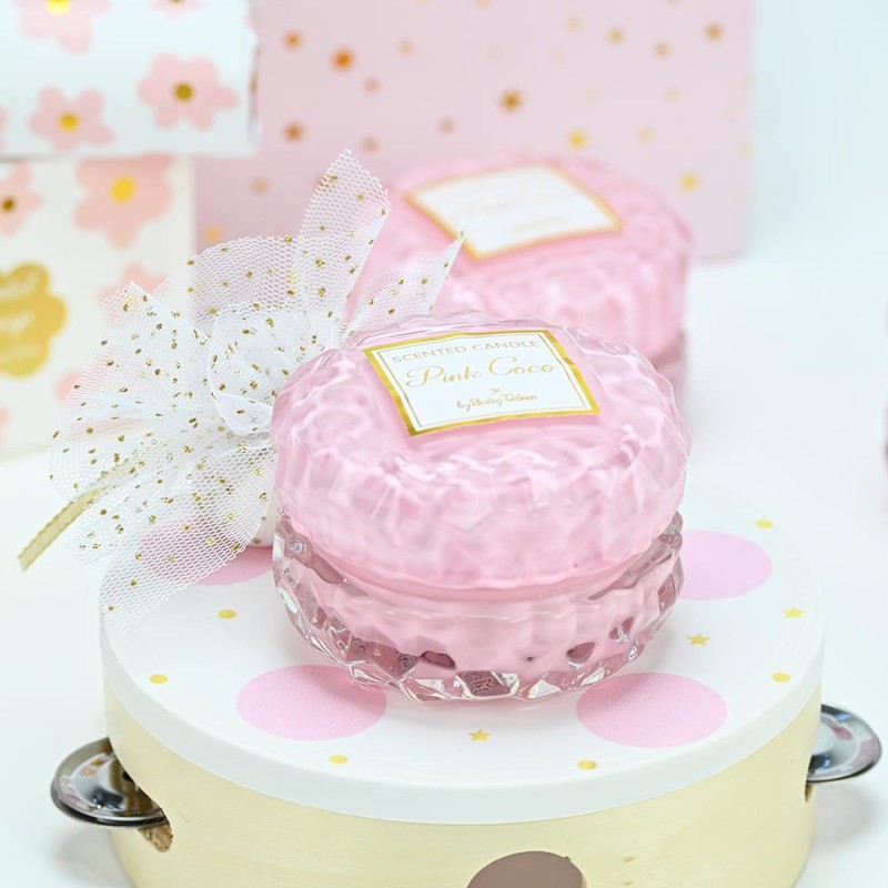Μπομπονιέρα Κερί Στρογγυλό Pink Coco Μπομπονιέρα Κερί Στρογγυλό Pink Coco