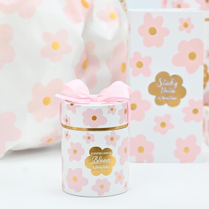 Μπομπονιέρα Κερί Pink Bloom Μπομπονιέρα Κερί Pink Bloom