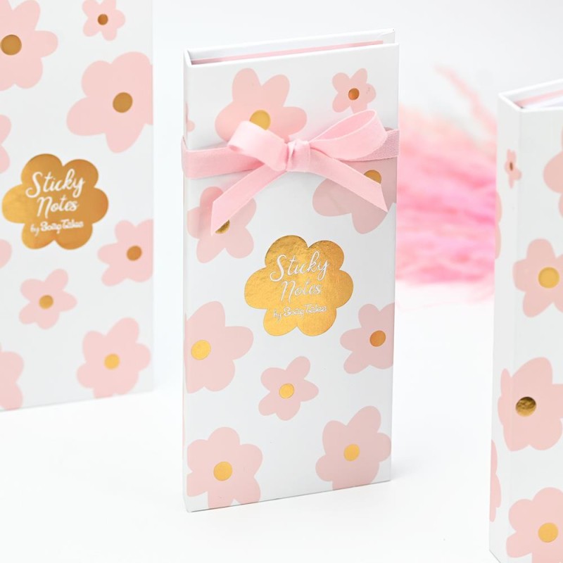 Μπομπονιέρα Σημειωματάριο με Post-it και Στυλό Pink Bloom Μπομπονιέρα Σημειωματάριο με Post-it και Στυλό Pink Bloom