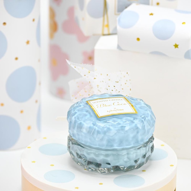 Μπομπονιέρα Κερί Στρογγυλό Blue Coco Μπομπονιέρα Κερί Στρογγυλό Blue Coco